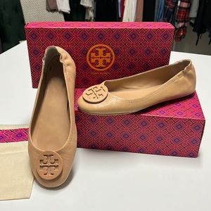 Tory Burch light tan ballet flats size 9